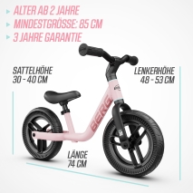 Laufrad BERG MOOV Pink 10 Zoll