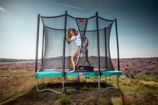 Trampolin BERG Ultim Favorit 410 Grey + Sicherheitsnetz Comfort